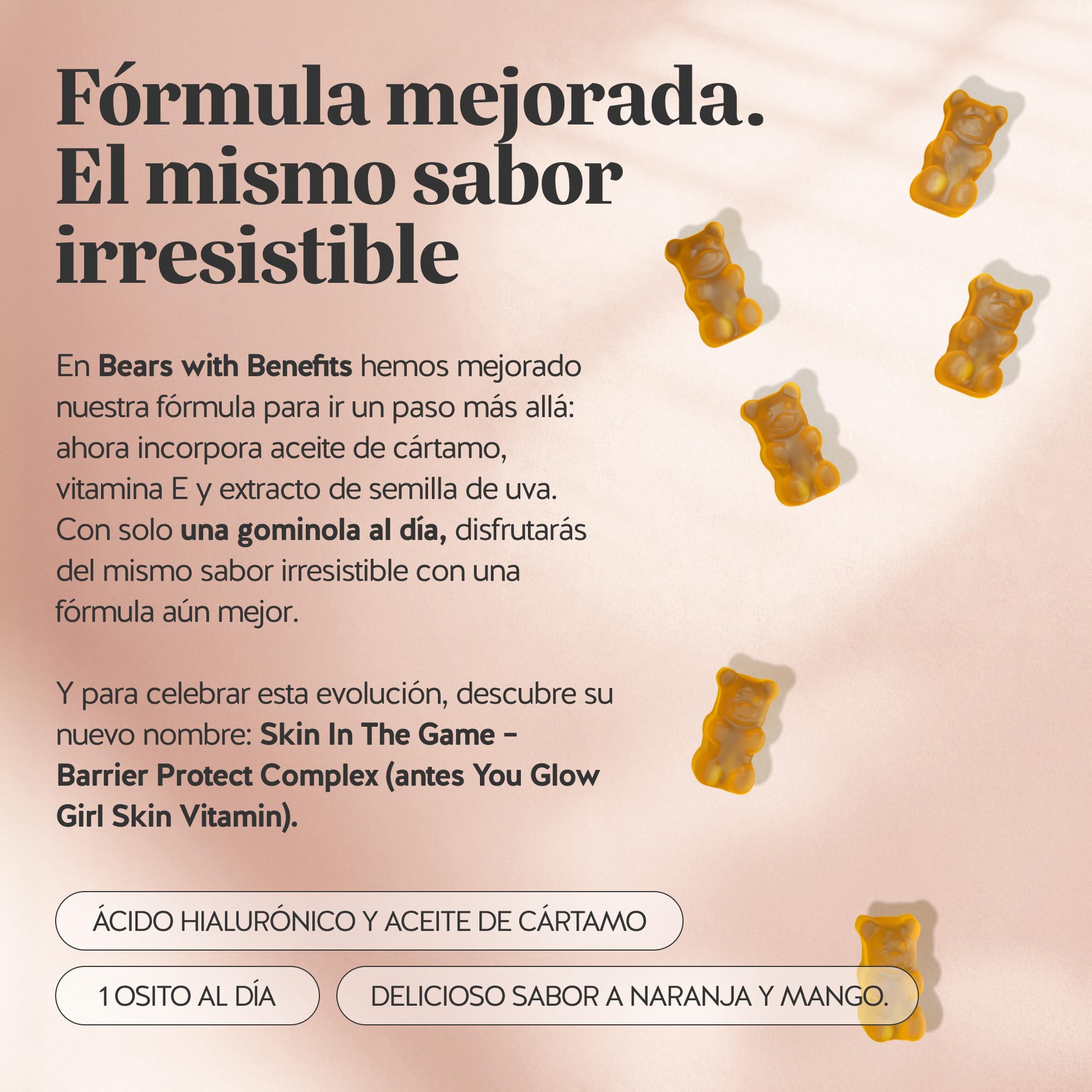 Bears with Benefits - Gominolas de Ácido Hialurónico - Hidratación - 90 uds