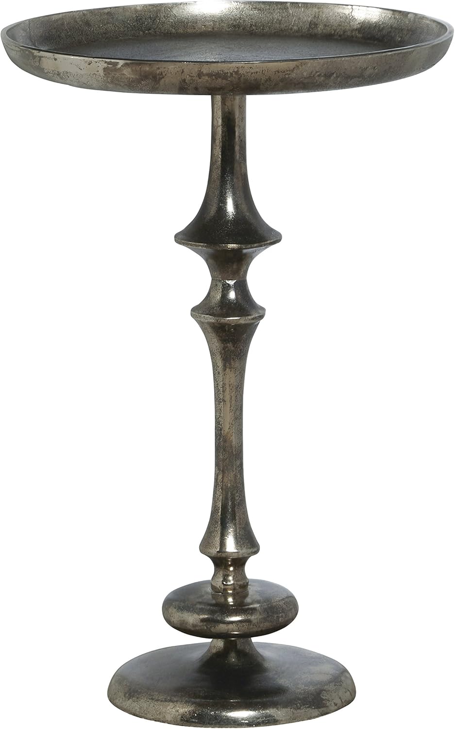 Pulaski Martin Antique Nickel Accent Pedestal Side Table, 18