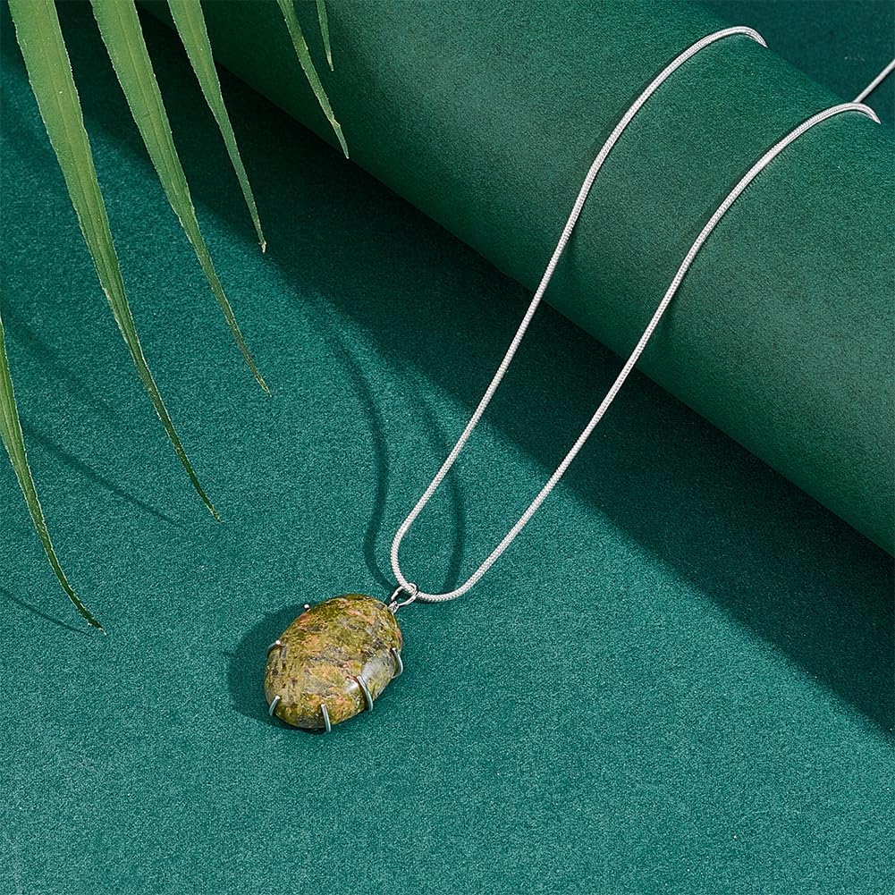 BENECREAT Sterling Silver Claw Setting Pendant Blank, 6 Prongs Gemstone Setting for Handmade Necklace Jewelry - Image 5