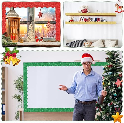 Miniatura 5 de Containlol Tablero de anuncios de invierno de 118 pies con diseño de muñeco de nieve para el aula, decoración para aula, escuela, oficina, fiesta,