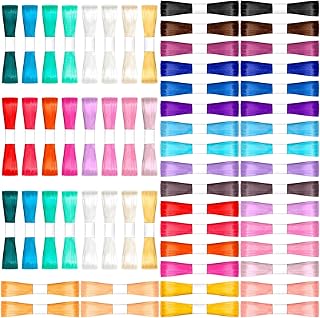 GliCraft 60 Rolls 1/4 Inch Ribbon 360 Yards, Solid Satin Ribbon Set for Crafts DIY Decoration Sewing Scrapbooking Invitati...