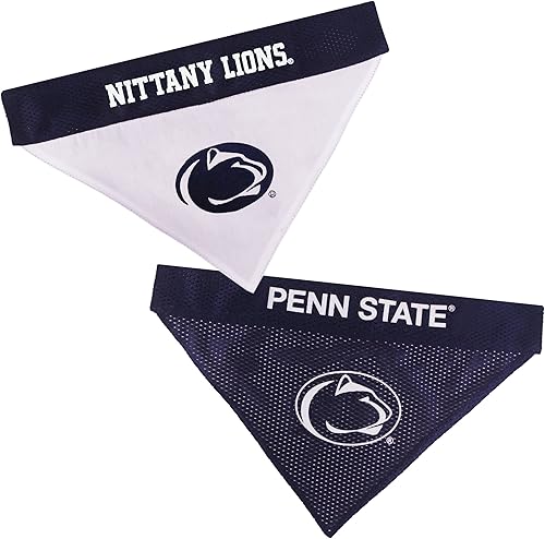 Pets First Accesorios universitarios para mascotas, bandana reversible, Penn State Nittany Lions, LXL