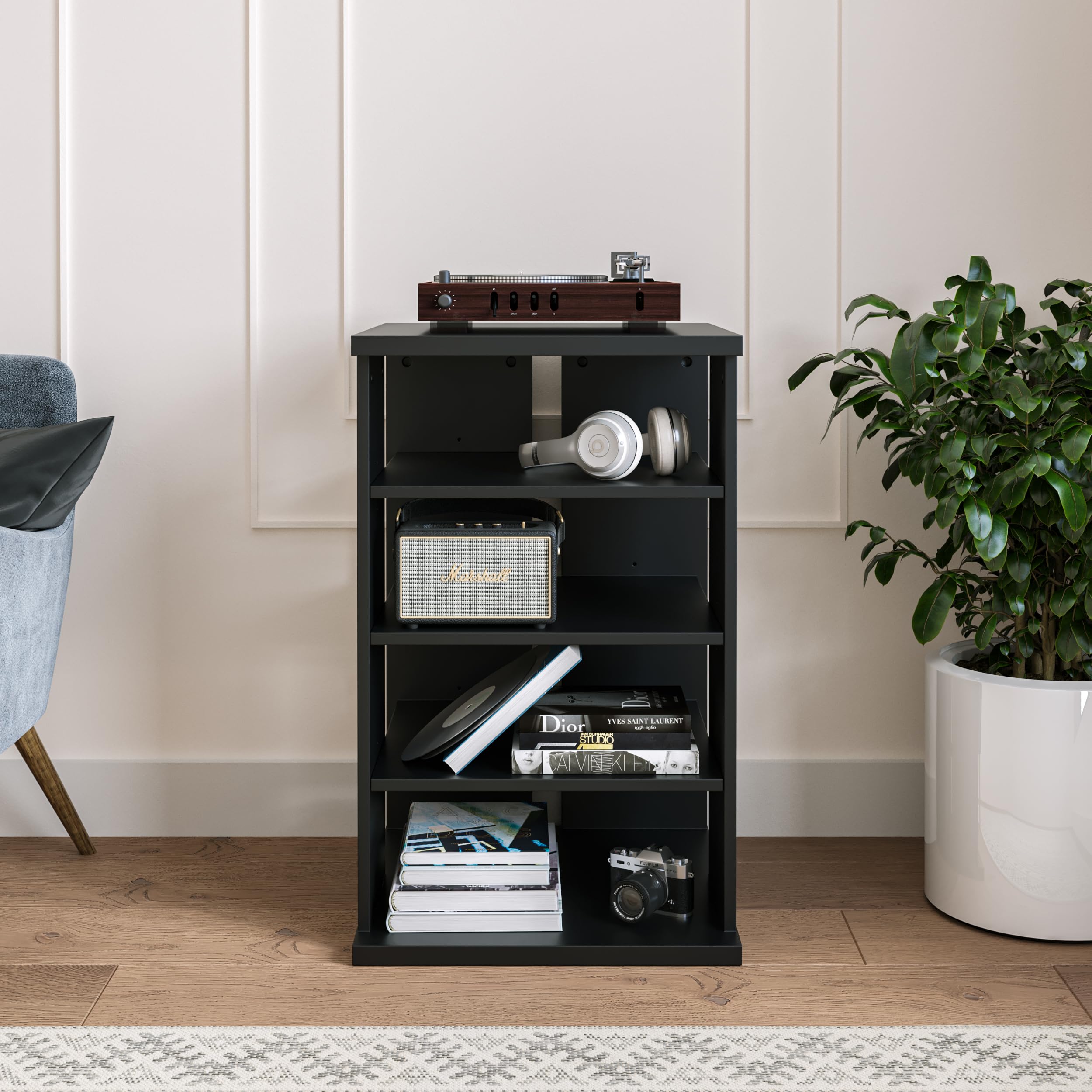 Amazon.com: Nexera 101006 Jasper 4-Shelf Audio Tower Bookcase