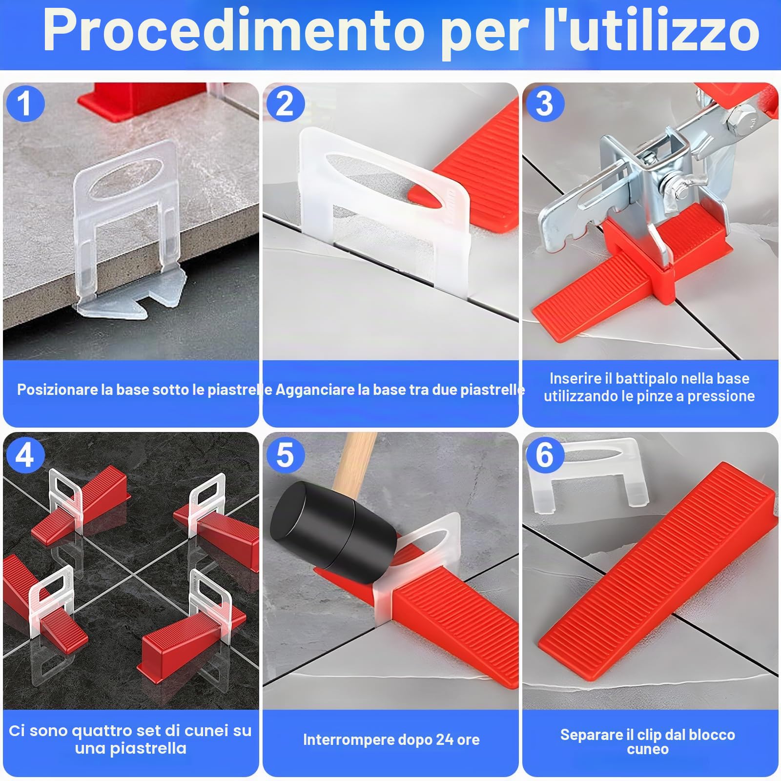 ENCOUN Niveladores de Azulejos, 600 Niveladores Espaciadores 2mm+200 Reutilizables Espaciador, 1Alicate de Instalación,1Cuchillo de Gancho, Sistema de Nivelación de Azulejos para DIY y Profesional