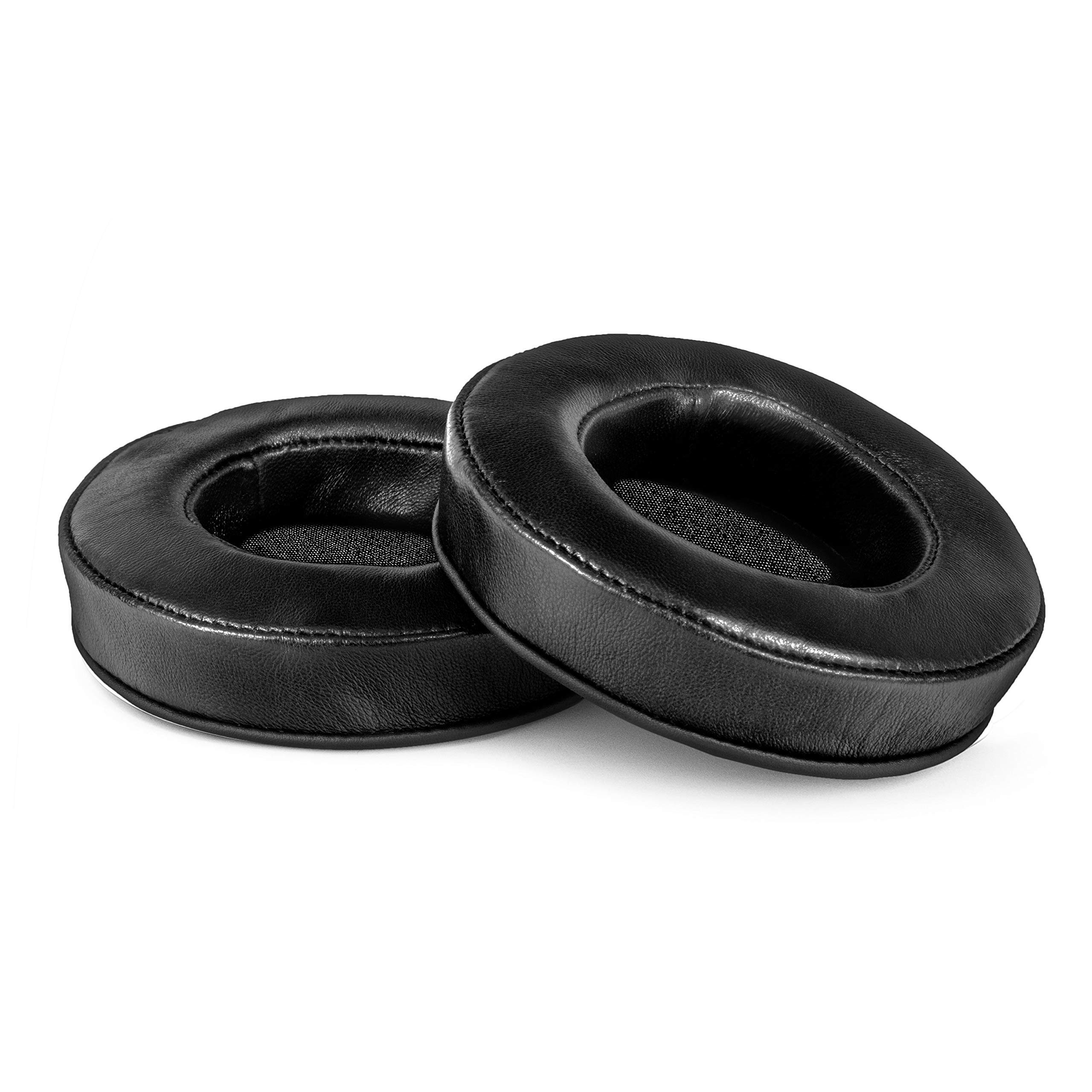 Brainwavz XL de Repuesto Almohadillas de Espuma con Efecto Memoria - Adecuado para Muchos Otros Grandes sobre la Oreja Auriculares - Cuero Real