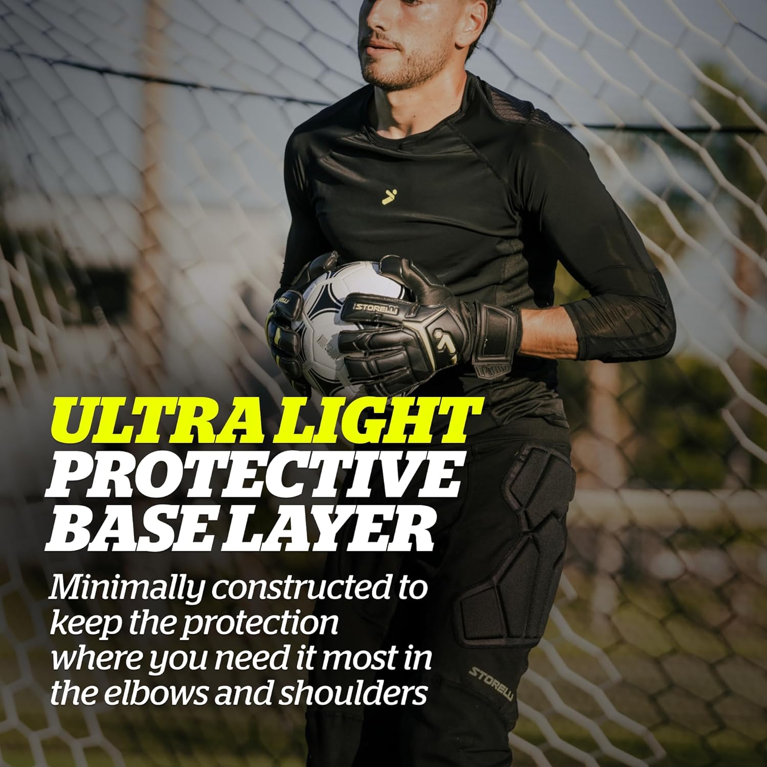Storelli BodyShield Goalkeeper Light Matchday 3/4 Undershirt, Compression Shirt, Sports Accessories, Men & Youth Sizes - Image 4