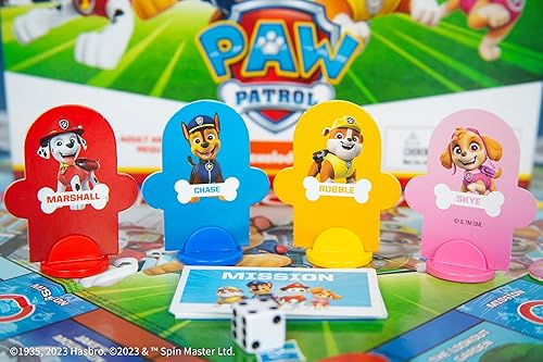 Miniatura 6 de Monopoly JR PAW Patrol - Juego de mesa con Chase, Marshall, Skye y Rubble, juego oficial de Nickelodeon Paw Patrol, juego de monopolio familiar para
