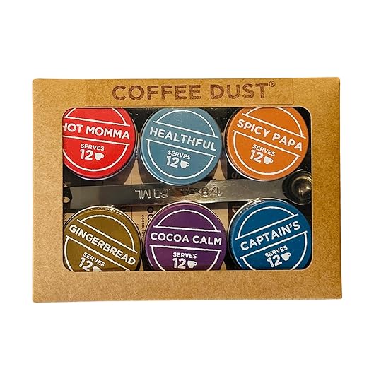 Coffee Dust Sampler Set | Spice Blends to Flavor | Ideal Gift for Tea & Coffee Lovers | No Sugar, No Artifical Flavors, 72 Servings