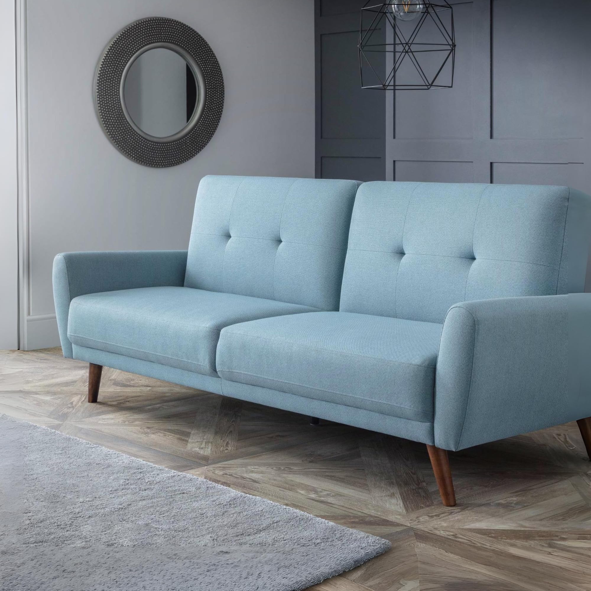 Julian Bowen Monza Schlafsofa aus Stoff, Blau