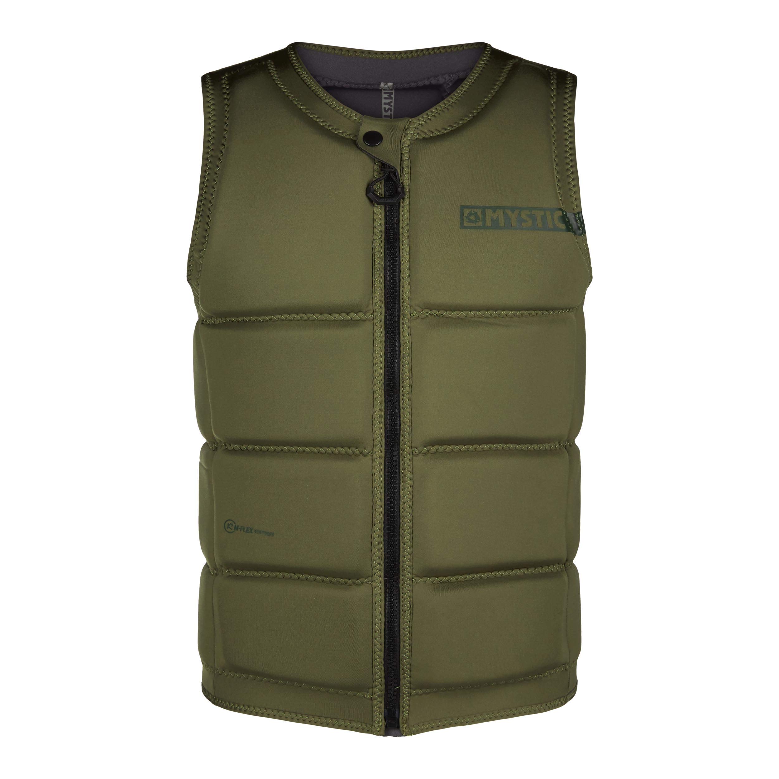 Mystic Star Wake Boarding Front-Zip Impact Vest Brave Green