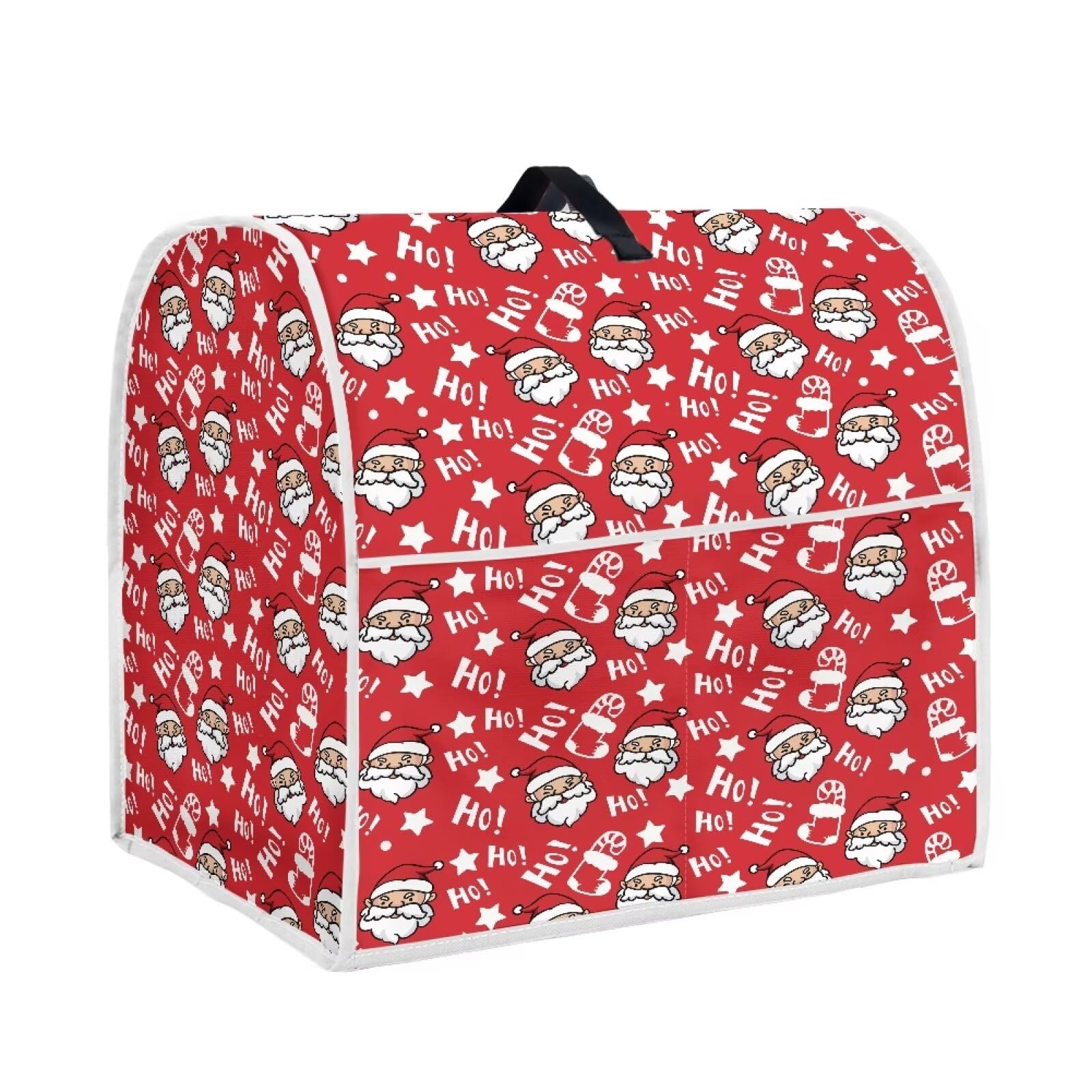 TOADDMOS Merry Christmas Santa Claus Kitchen Mixer Cover Dust Protectors Polyester Kitchen Mixer Organizer Bag with Top Handle and Pocket, Easy to Clean — image 1