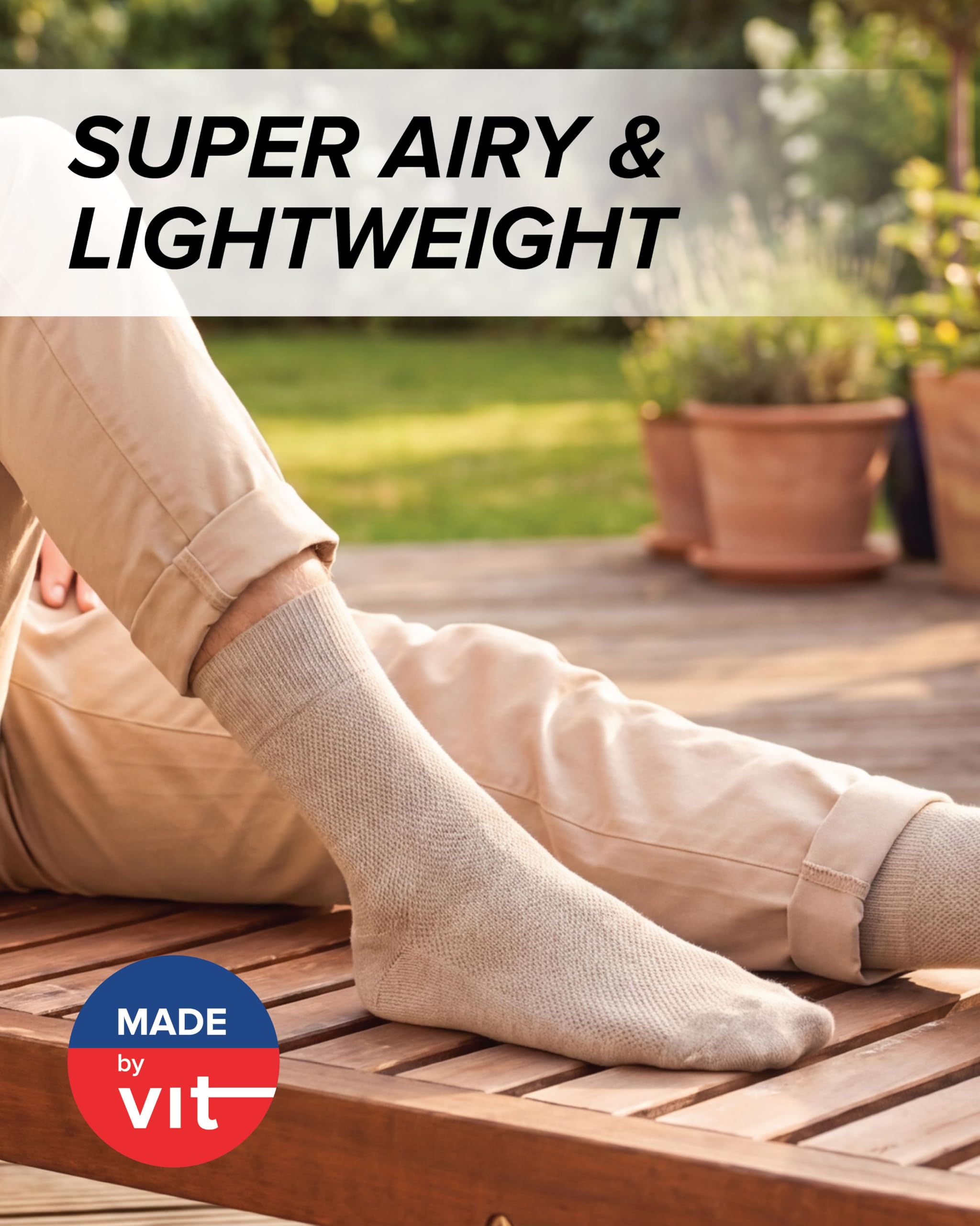 vitsocks Chaussette d'été LIN et COTON fine légère Homme (3 PAIRES) ultra respirante