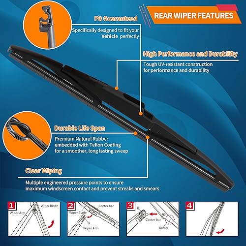 Miniatura 5 de 3 limpiaparabrisas para Kia Sportage 2017-2021, los limpiaparabrisas incluyen limpiaparabrisas delantero de 26 pulgadas y 16 pulgadas y una