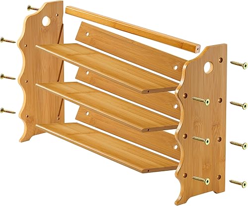 Miniatura 7 de Sushineibor Spice Rack Organizer for Cabinet,3 Tier spices and seasonings Organizer,Natural Bamboo Spice Racks, Stable Spices and Seasonings