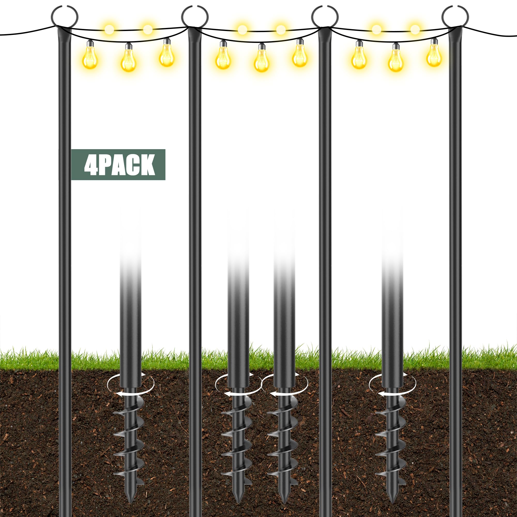 Photo 1 of Espird String Light Poles 4 Pack
