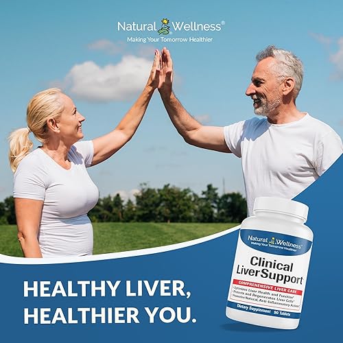 Miniatura 7 de Natural Wellness Apoyo clínico hepático  Mezcla de cardo mariano y curcumina formulada por médicos para desintoxicación, reparación y función