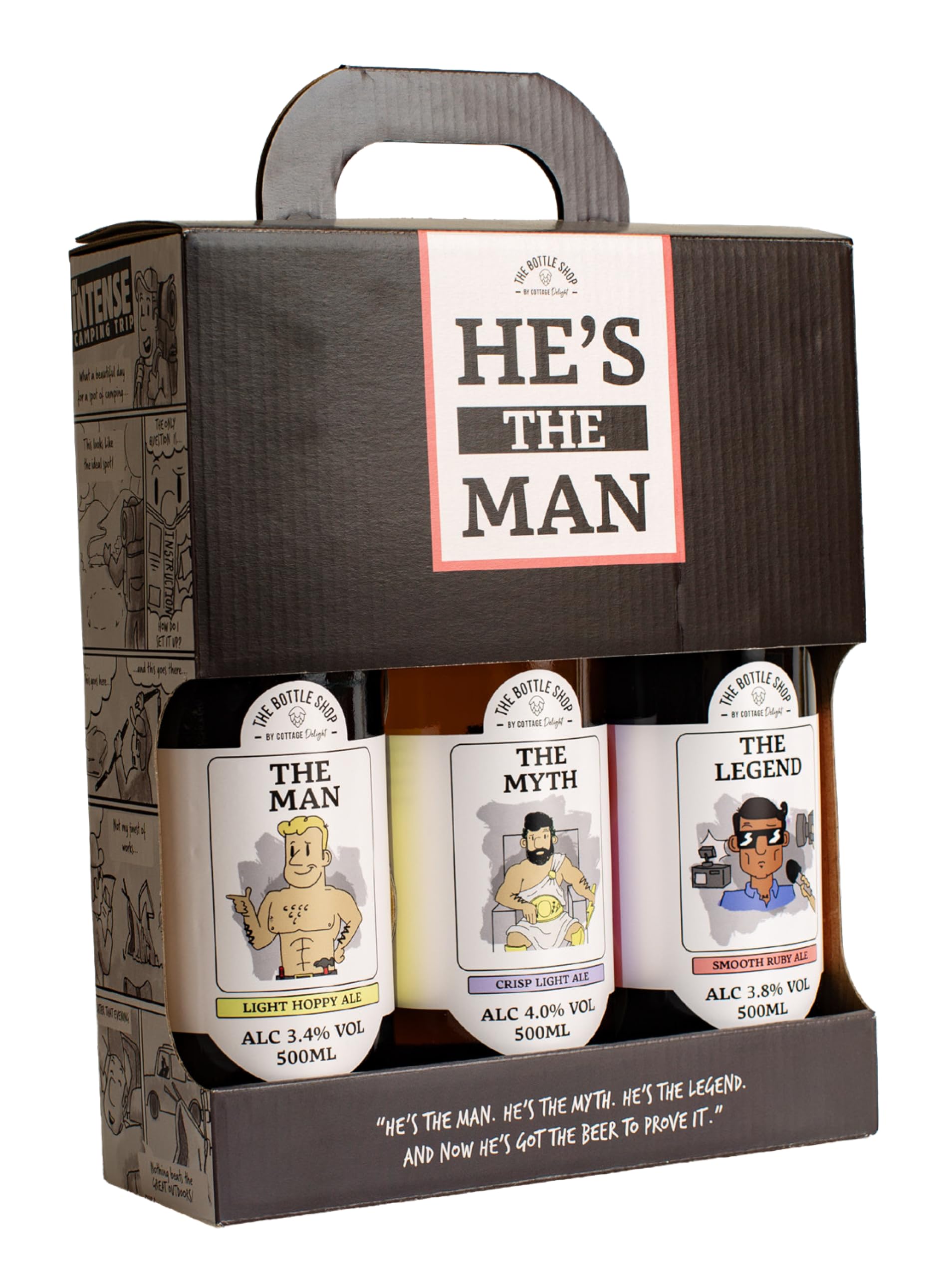 The Bottle Shop - He’s The Man Beer Set, 3 x 500ml Craft Ales