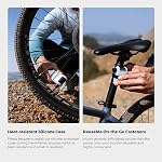 FLEXTAILGEAR Tiny Bike Pump 100PSI Tire Pump Bicycle Inflator Electric Air Pump Type-C Rechargeable Battery Portable Ultra Mini Pump with Shrader & Presta Valves for Cycling MTB Road Mountain Bike
