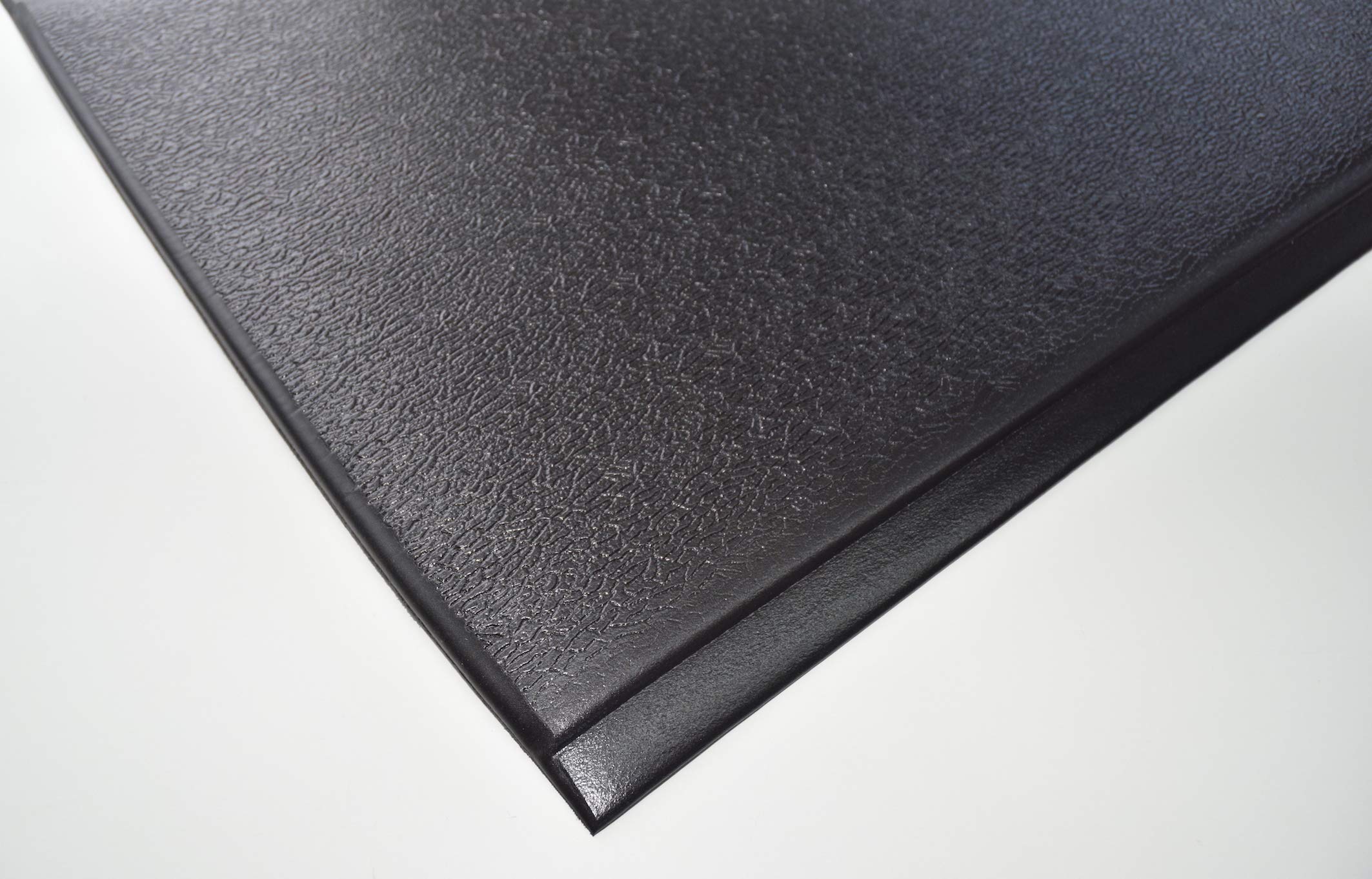 SOFT STEP Comfort | 2-lagige Anti-Ermüdungsmatte | Komfort-Arbeitsplatzmatte | gehärtete Oberfläche | 100% Vinyl | Texturiert 13mm hoch (90cm x 150cm, Schwarz)