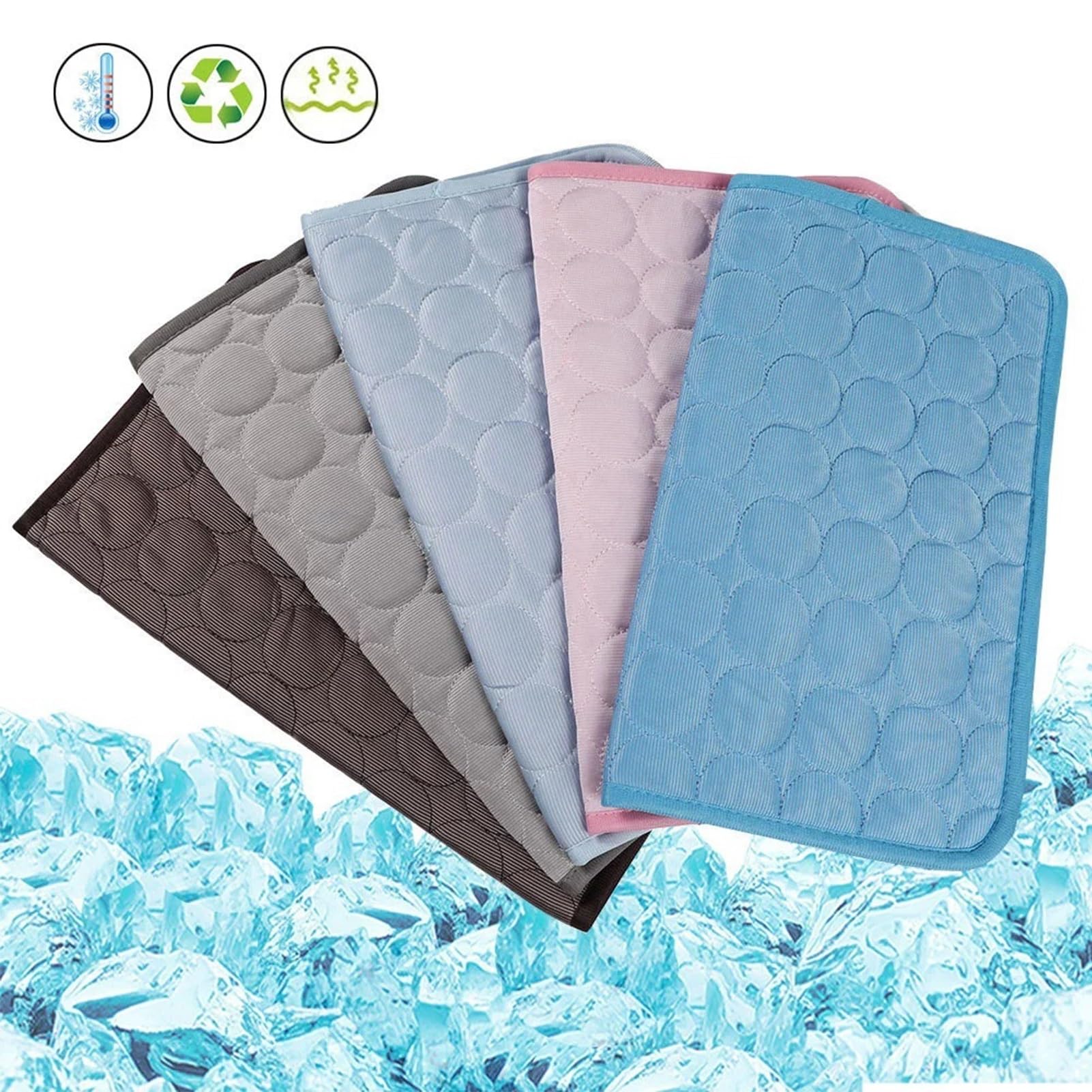 Tapis Rafraîchissant D'été pour Animaux De Compagnie, Lavable,Tapis Couchage Animaux, Utilisable sur Les Paniers Sols Intérieurs Et Extérieurs, Sièges Voiture, Etc(Pink,59x39.4)