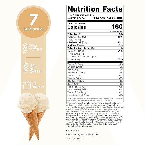 Miniatura 2 de TransformHQ Batido en polvo de reemplazo de comidas, 7 porciones (vainilla), sin gluten, sin OMG