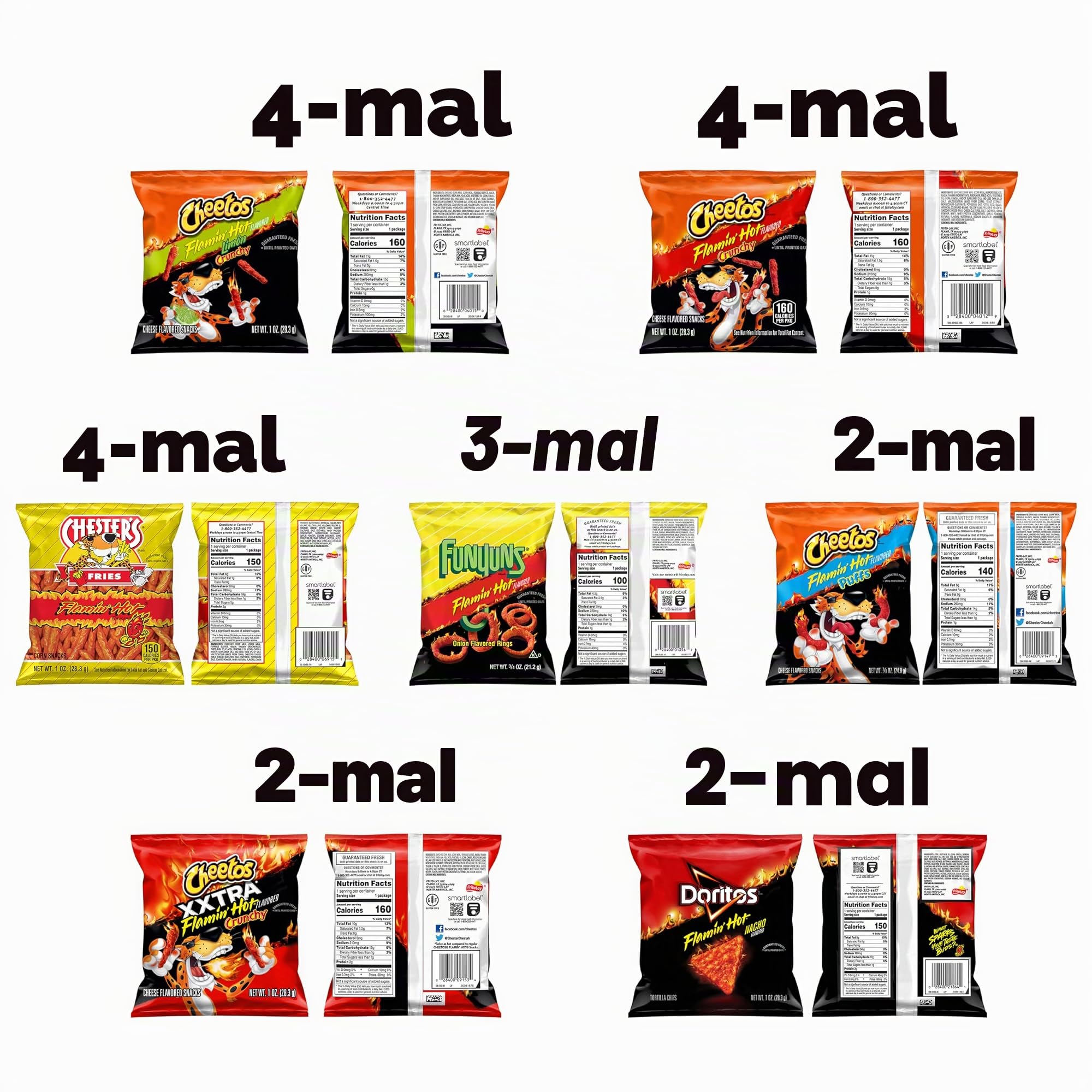 Frito-Lay Flamin' Hot Mix, Sortenpackung (21 Stück)