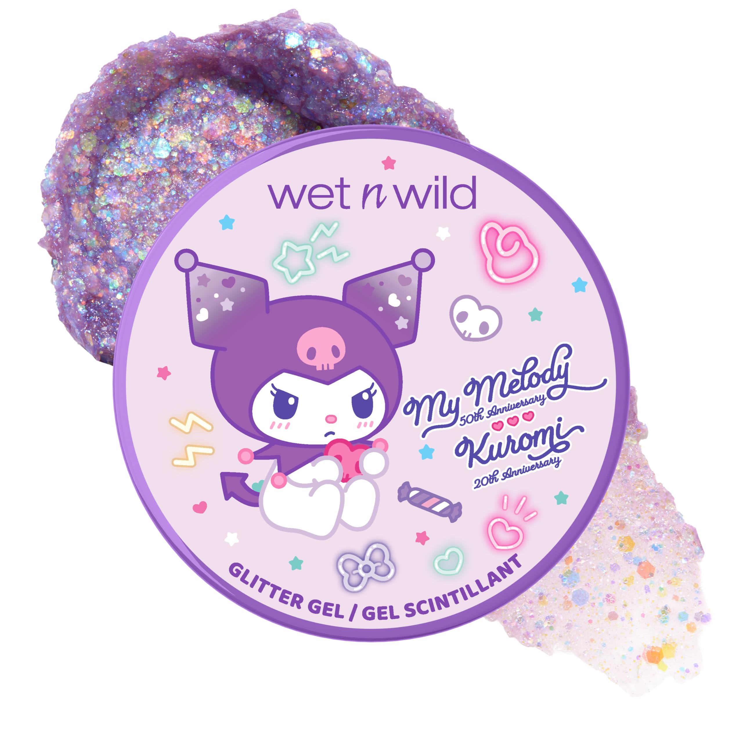 Amazon.com: wet n wild My Melody and Kuromi Glitter Gel - Spunky