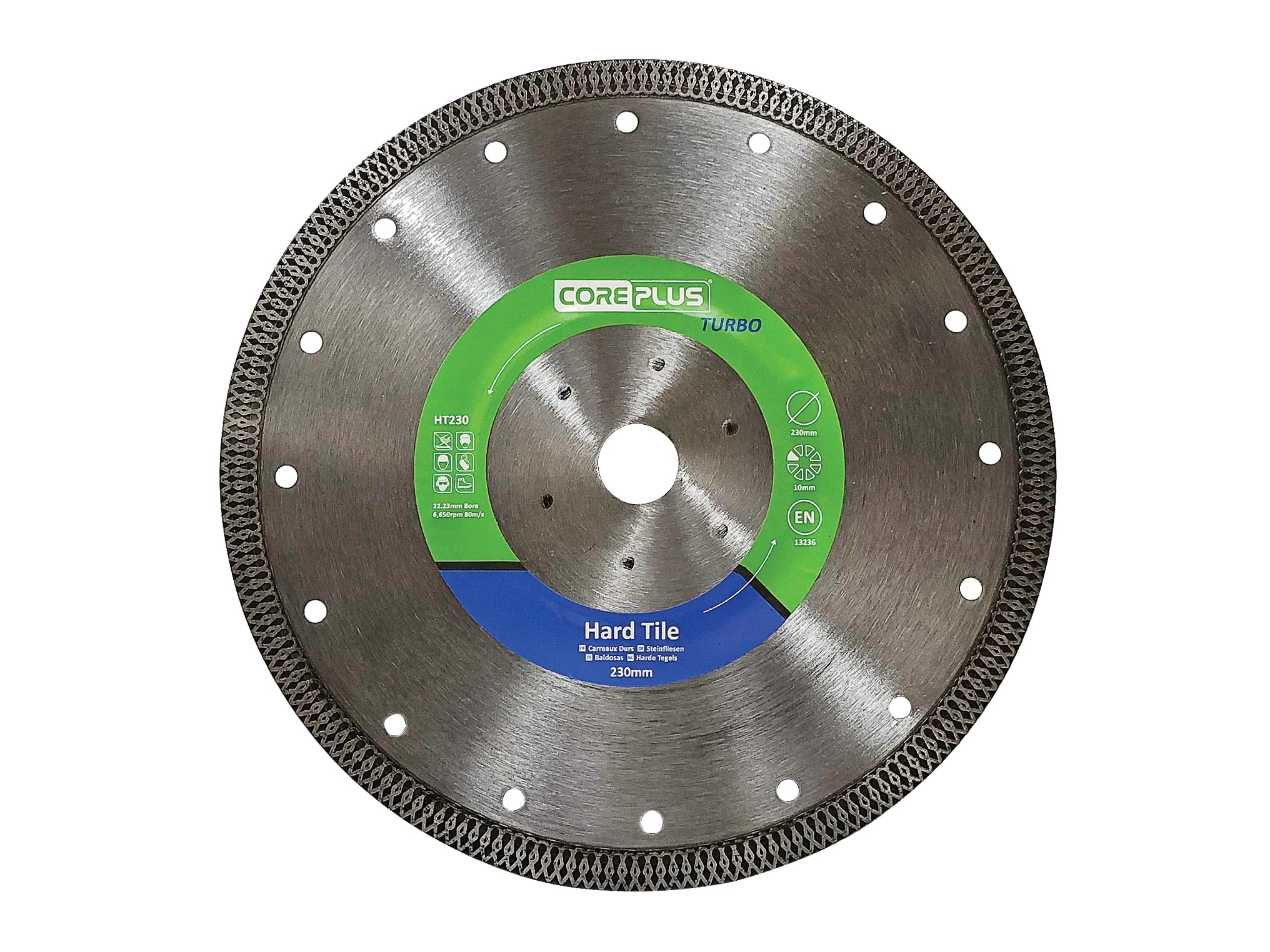 CorePlus Hard Tile Turbo Diamond Blade 230mm x B22.23mm (9in)
