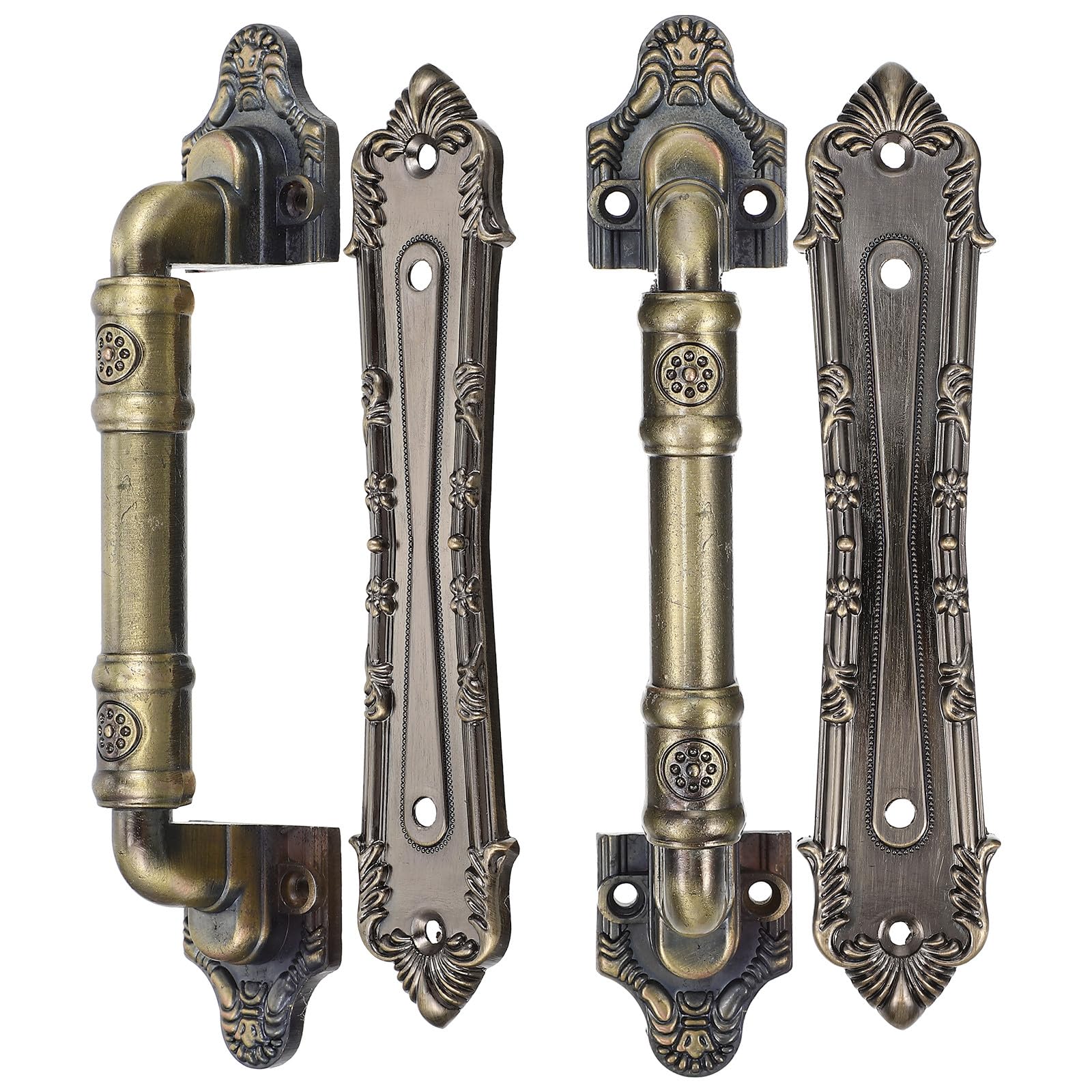 Poignée de porte de grange coulissante en alliage bronze vert x2