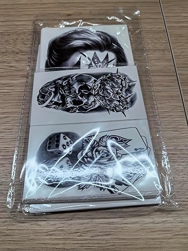 Miniatura 7 de 77 hojas de tatuajes temporales chicanos grandes, tatuajes falsos de gángster de Guadalupe Chicana, Día de los Muertos, estilo Lowrider Cultura