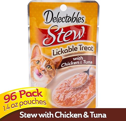 Miniatura 2 de Hartz Delectables - Golosina para lamer pollo y atún para gatos, 1.4 onzas, 12 unidades (paquete de 8)