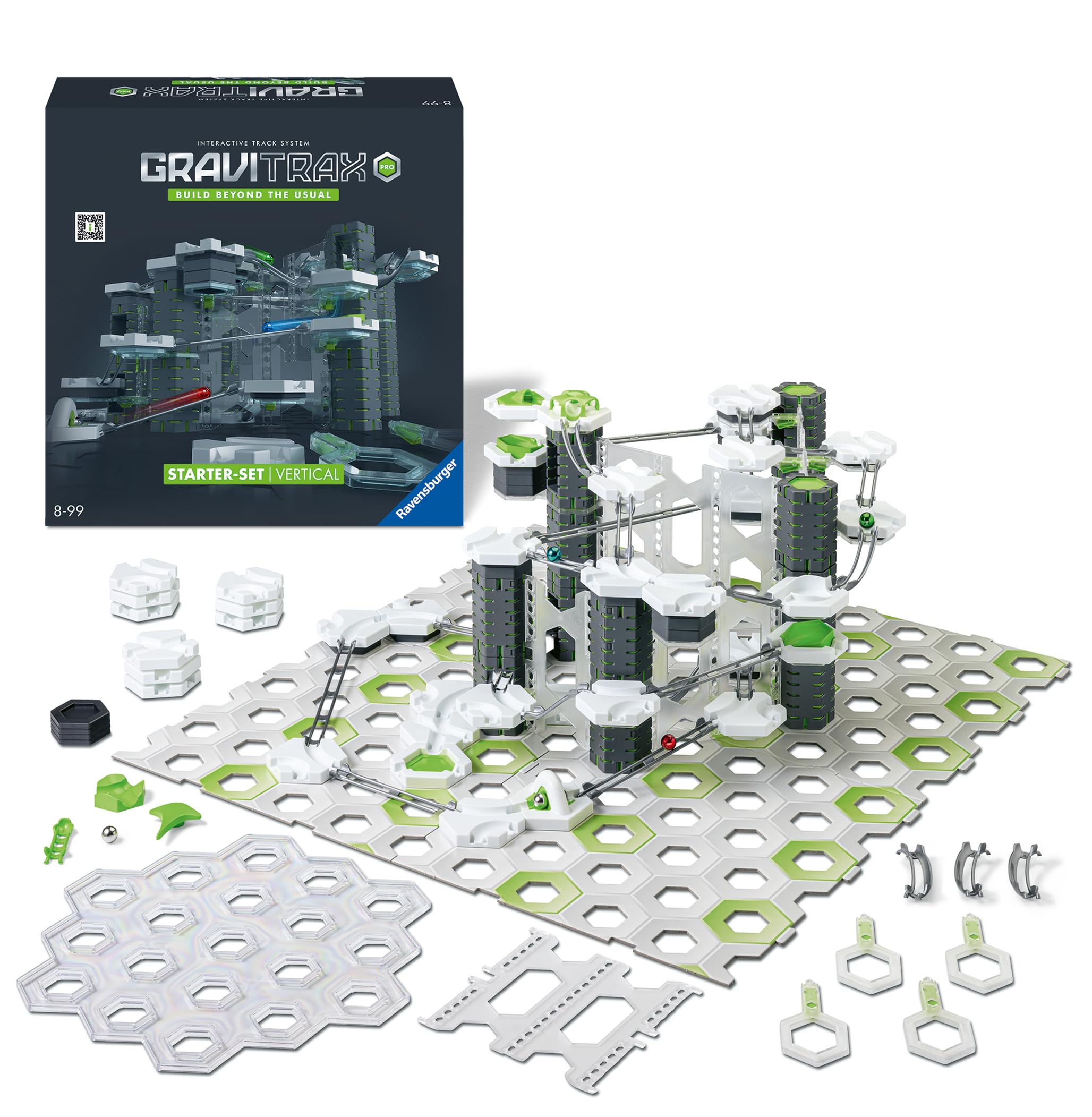 Ravensburger GraviTrax PRO Starter-Set Vertical 22426 - GraviTrax Starterset für Deine Kugelbahn - Murmelbahn und Konstruktionsspielzeug ab 8 Jahren, alleine bespielbar