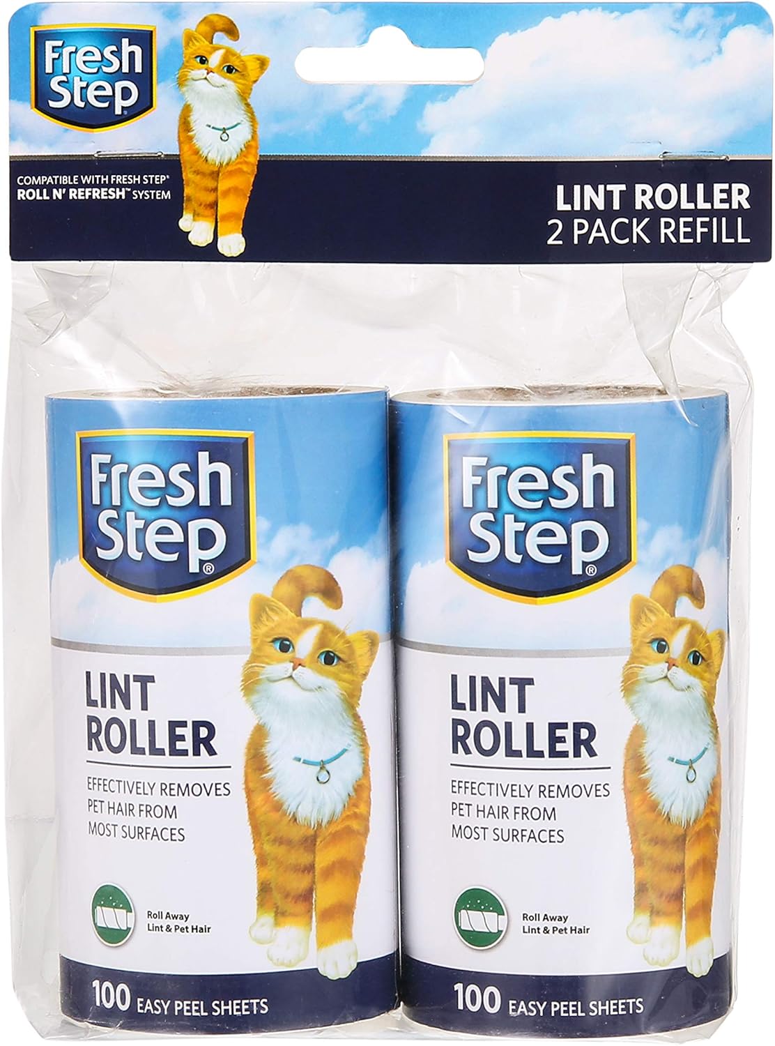 Amazon.co.jp Fresh Step Roll N' リフレッシュリフレッシュリフィル ペットの毛とペットの毛皮用 2ロール