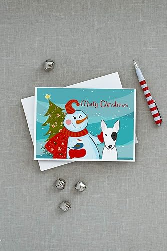 Miniatura 9 de Caroline's Treasures BB1861GCA7P Muñeco de nieve con Border Collie tarjetas de felicitación y sobres, paquete de 8 tarjetas en blanco con sobres,