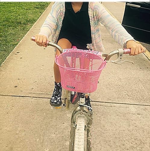 Miniatura 3 de BIRIA Cesta con ganchos rosa, frontal, extraíble, malla de alambre para niños pequeños, color rosa