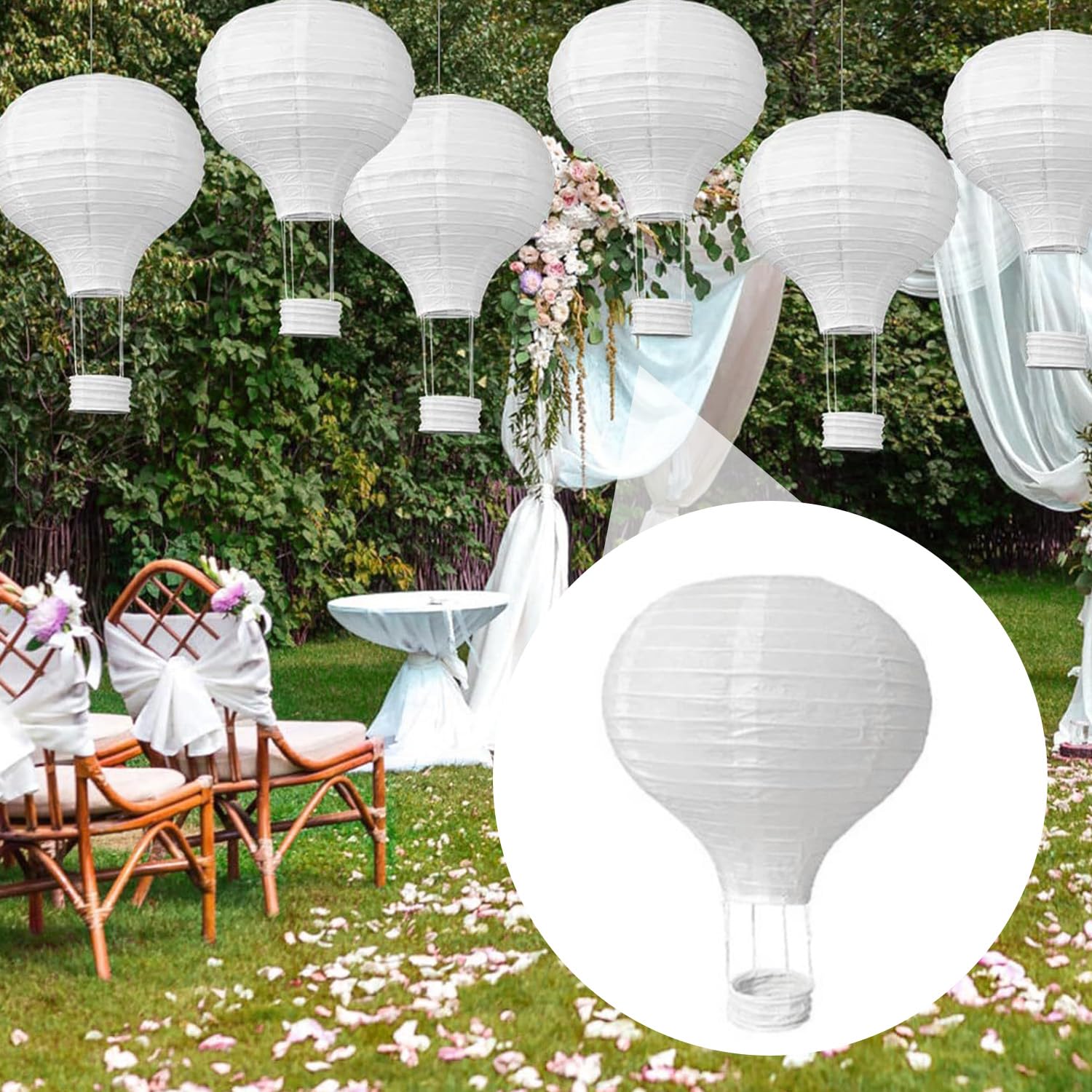 LIHAO 20 stuks witte papieren lantaarns lampions ronde lampenkap bruiloft decoratie papieren lantaarn (verschillende maten LIHAO 20 stuks witte papieren lantaarns lampions ronde lampenkap bruiloft decoratie papieren lantaarn (verschillende maten