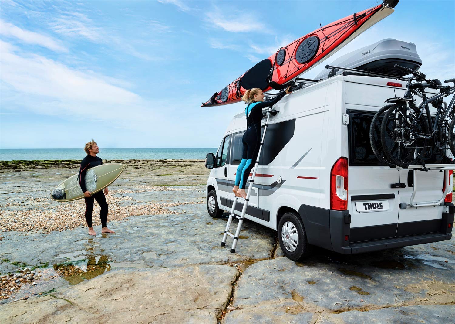 Thule Van Ladder 9 Steps-Silver