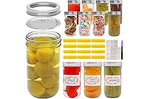 12 Oz Mason Jars with Lids - Glass Mason Jars with Lids...