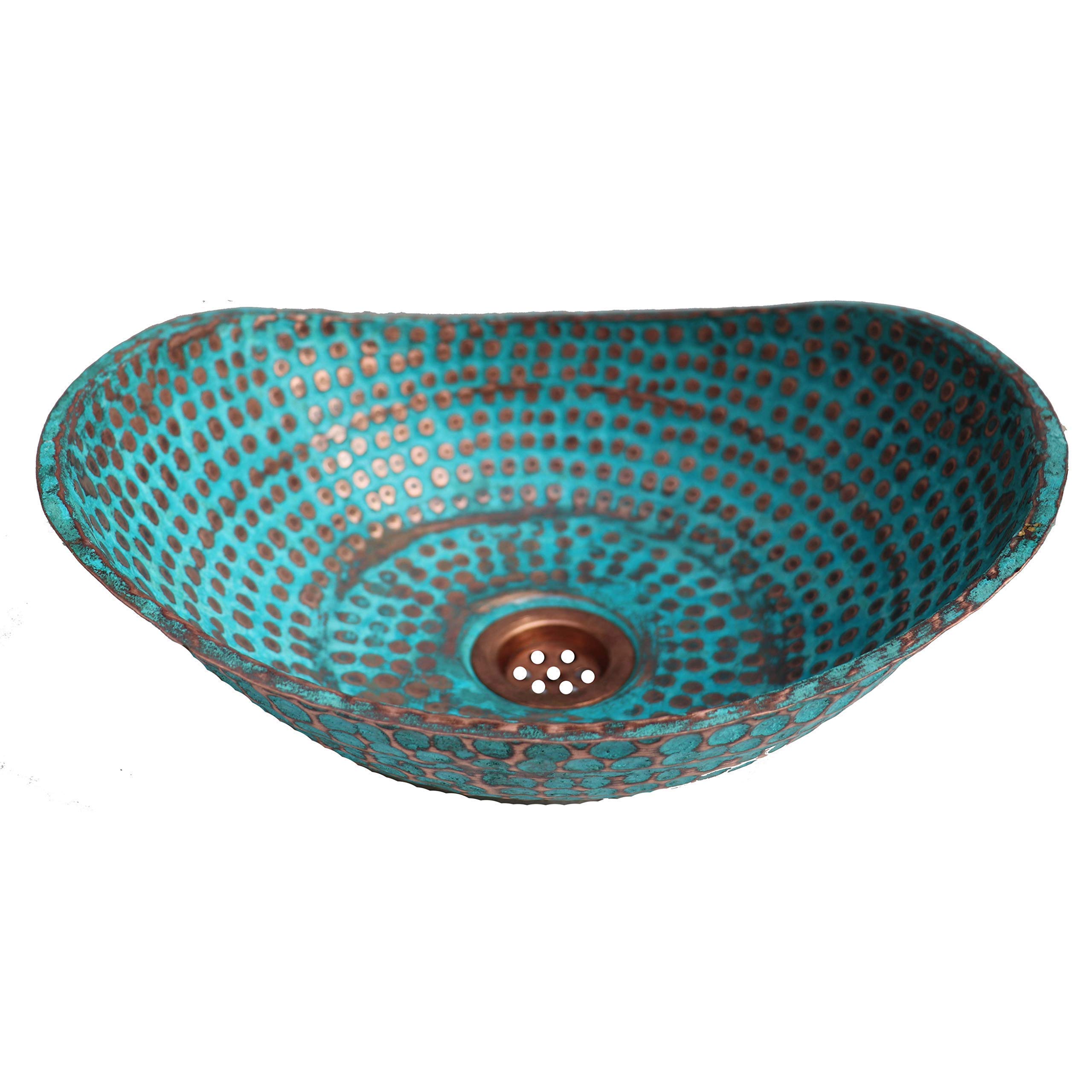 Very Small Copper Bathroom Vanity Sink Boat Shape