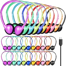 USB C Headphones Bulk 10 Pack for Classroom School Kids,On-Ear | Wired USB Type C Headphones for Student Children Pad Tablet Smartphones Chromebooks Testing (Mixed Colors)