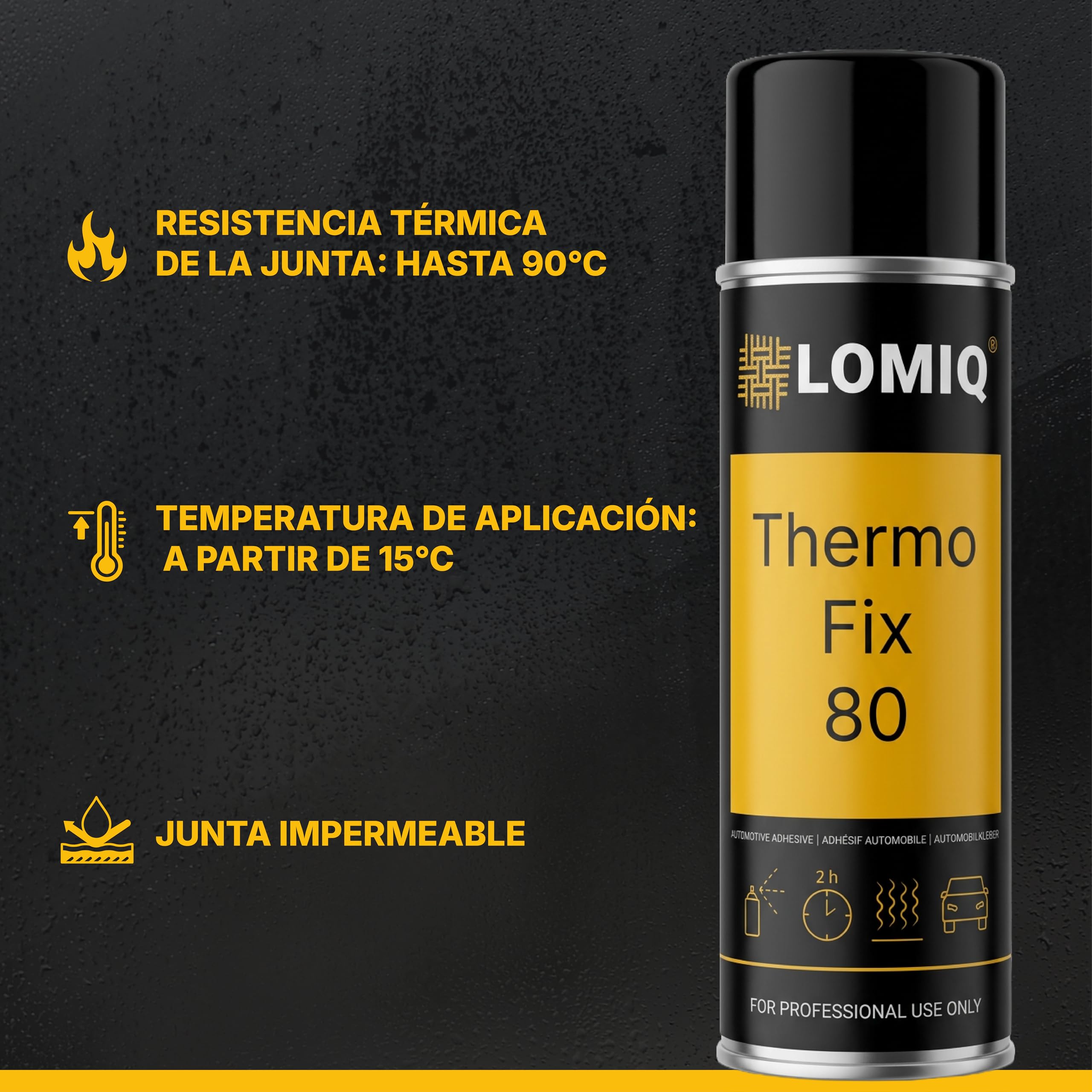spray adhesivo THERMOFIX, 1stk, 500ml, adhesivo textil universal, fuerte adhesivo para telas de techos, telas de tapicería, fieltro, imitación de cuero, conexión flexible, rápida adhesión