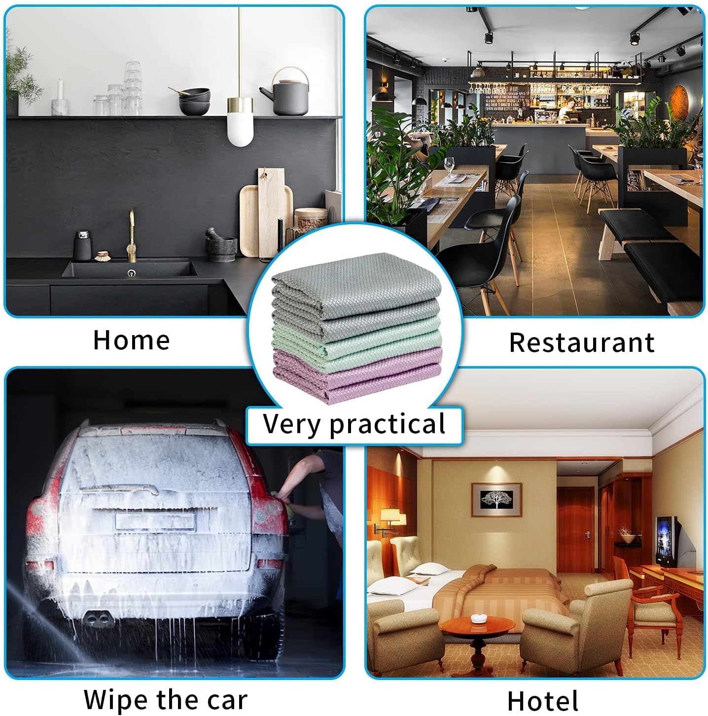 Microfiber Glass Cleaning Cloths | Streak Free Windows Mirrors & Cars Windshields Cleaning Towel | Glass Polishing Cleaning Cloth | All-Purpose Dust Dirt Cleaning Rags | Lint Free Pack of 18