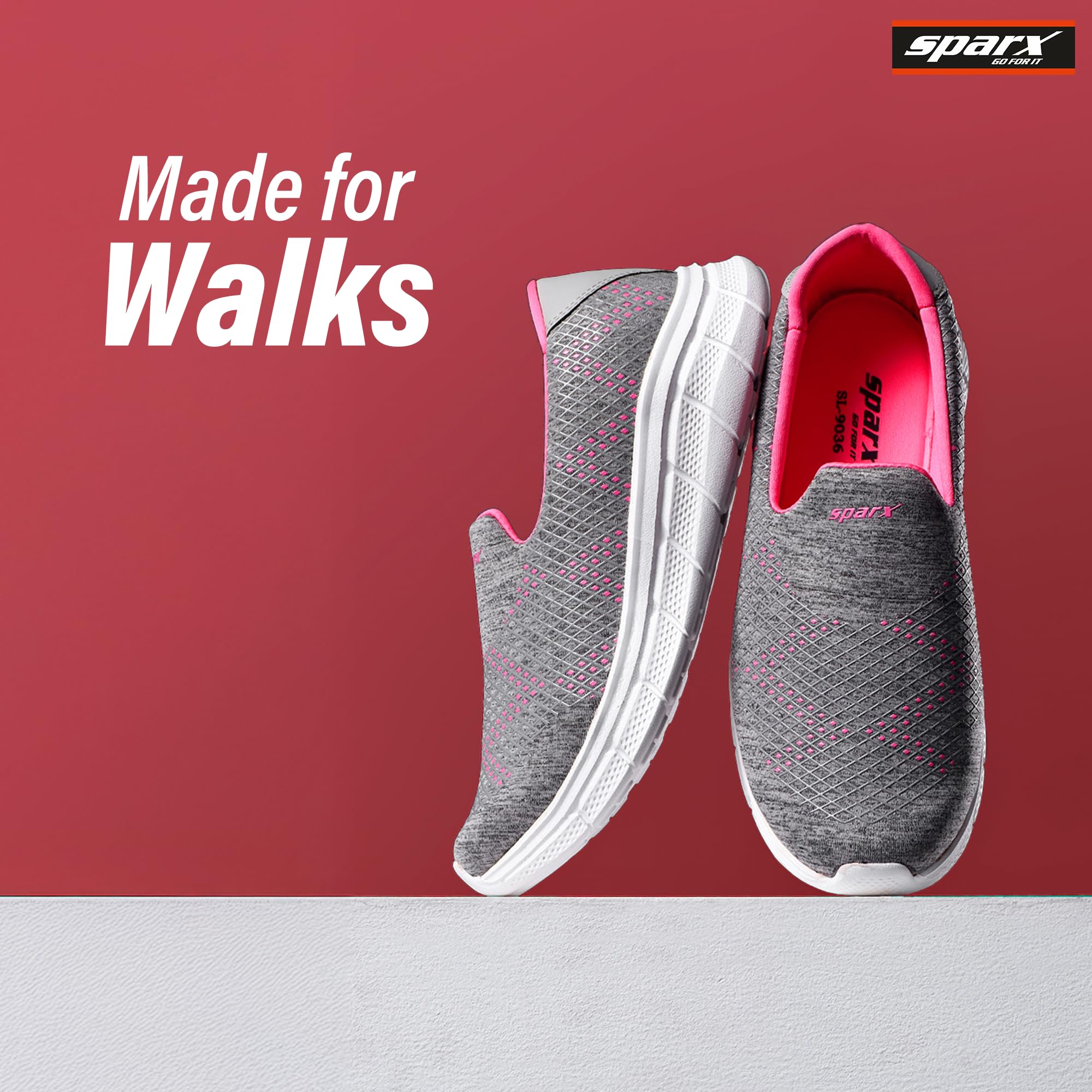 SPARX Womens SL 9036 | Enhanced Durability & Soft Cushion | Grey Running Shoe - 5 UK (SL 9036) 4