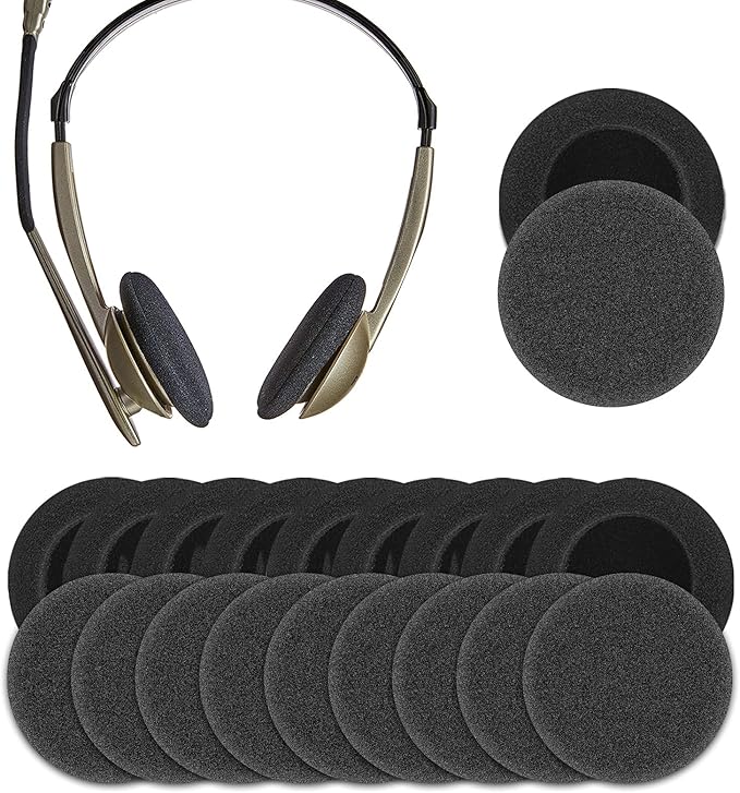 Geekria 10 Pairs 2 Inch (50mm) QuickFit Foam Replacement Ear Pads for