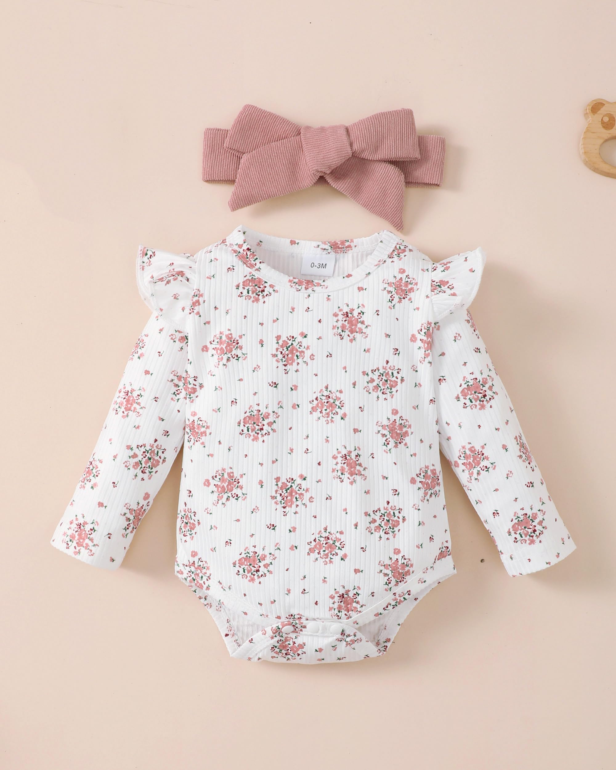 SODLON Baby Girl Clothes Outfit Toddler Infant Clothing Ruffle Top Pants Sets Gifts Outfits for Little Girls