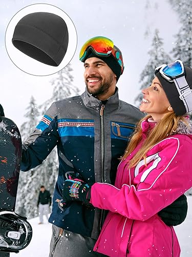 Miniatura 4 de 4 gorras de calavera para hombre, gorro de forro polar suave, grueso, resistente al viento, para exteriores, para mujer