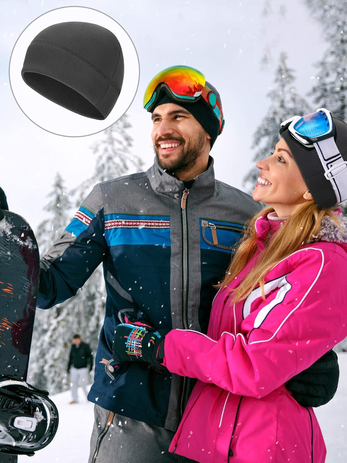 4 Pieces Winter Warm Watch Cap Soft Polar Fleece Beanie Hat Thick Windproof Outdoor Skull Cap for Men Women (Dark Green, Grey, Royal Blue, Black) : Clothing, Shoes & Jewelry