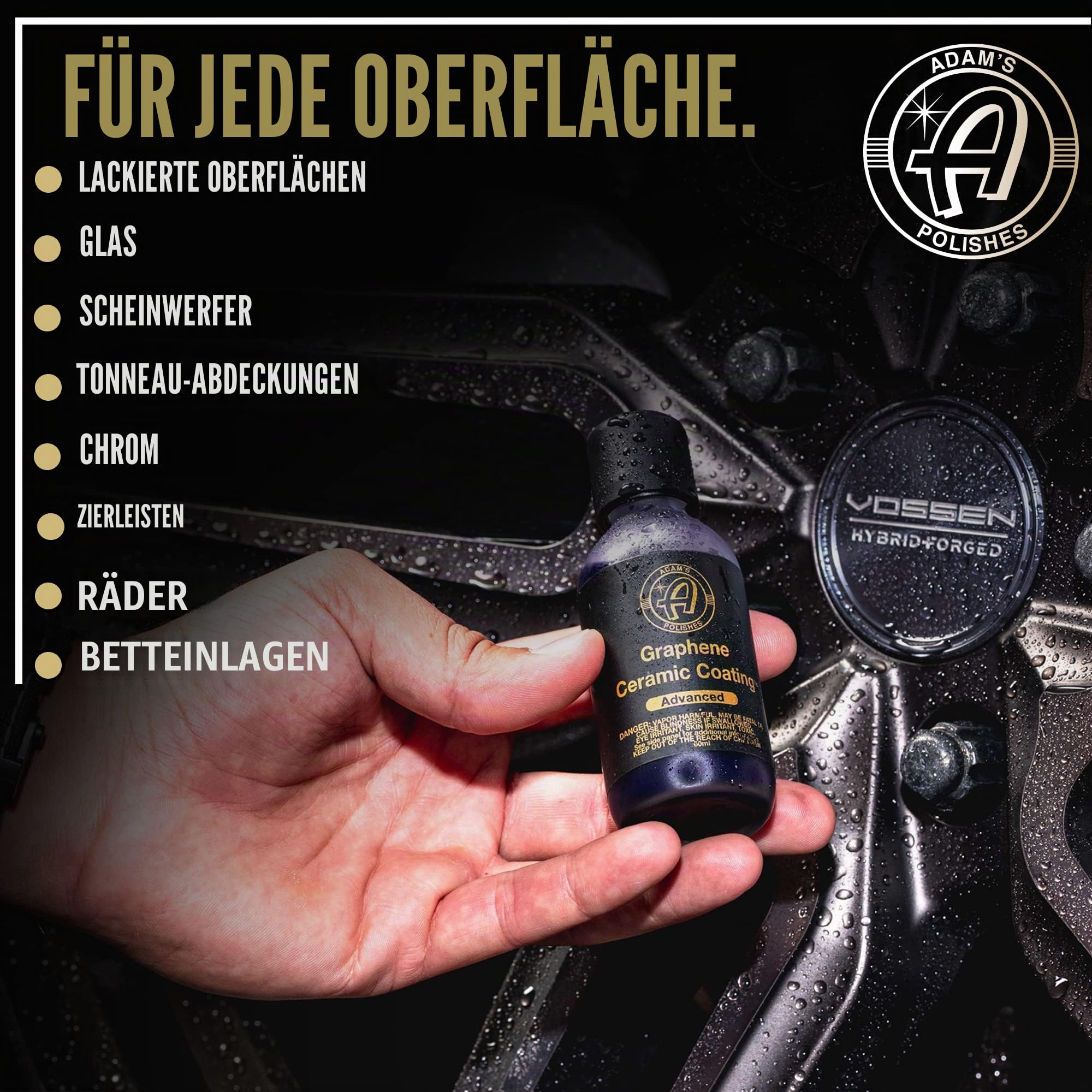 Adam's Polishes Advanced Graphene Ceramic Coating - 10H Graphene Coating for Auto Detailing, 9+ Years of Car Protection & Patented UV Technology, Apply After Car Wash & Paint Correction