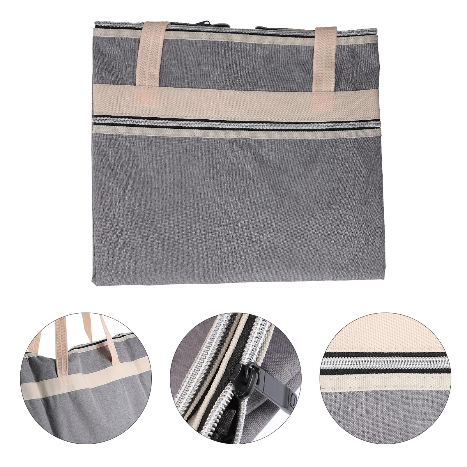 2pezzi Borsa File Multifunzione Con Cerniera Capacità Per Documenti Laptop e Materiale Artistico Per Ufficio e Scuola
