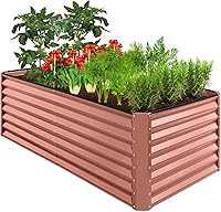 Vista 67 de Best Choice Products Cama de jardín elevada de metal para exteriores de 6 x 3 x 2 pies, maceta de raíces profundas para verduras, flores, hierbas